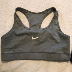 Nike dry-fit grey sports bra